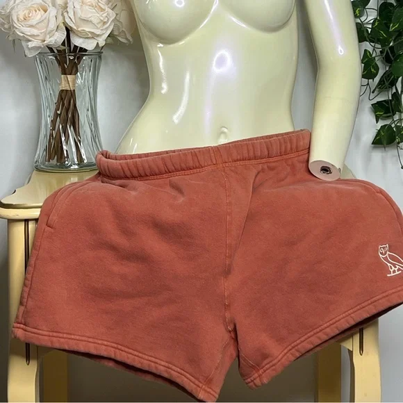 OVO Rust Sweat Shorts - Picture 2 of 8